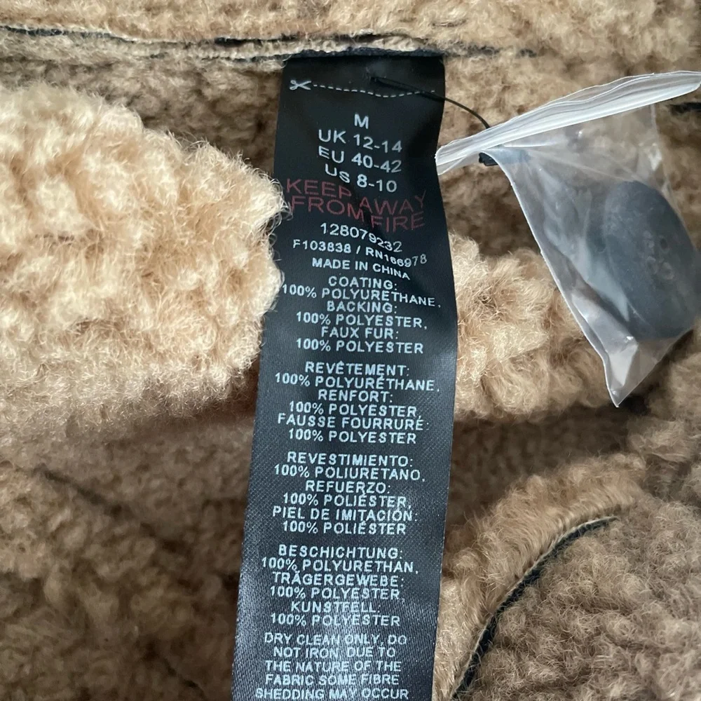 Like new Topshop heavy weight vegan leather coat in medium - Picture 12 of 13